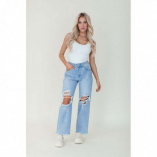 Distressed High Waist Mom Jeans