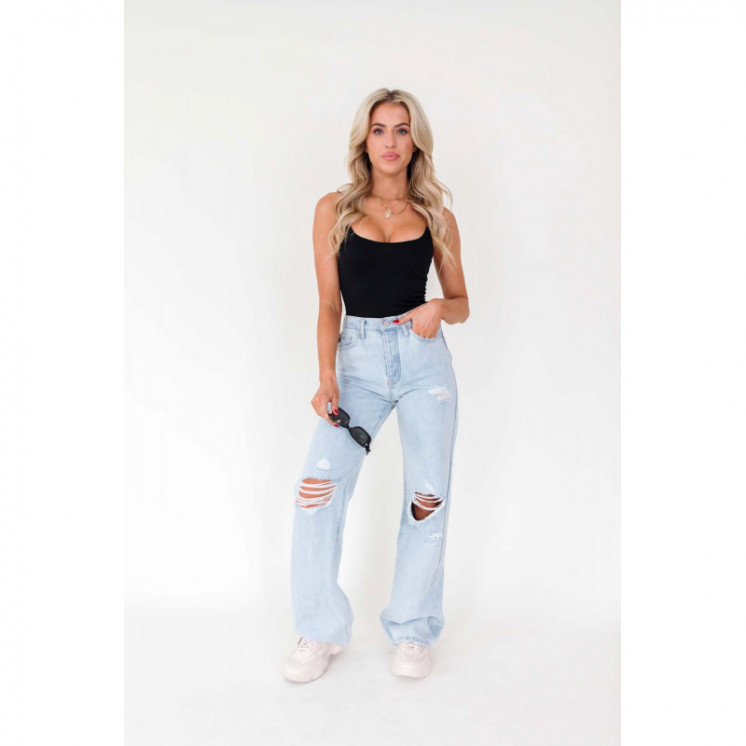 Distressed High Waist Flared Jeans