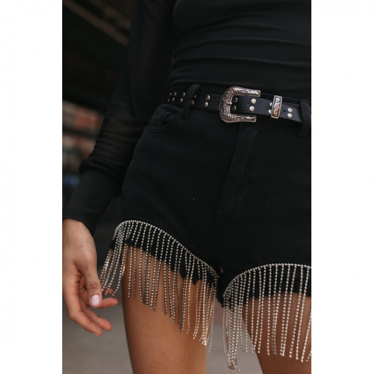 Rhinestone Tassel Shorts