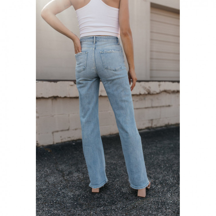 Wide Leg Light Wash Jeans