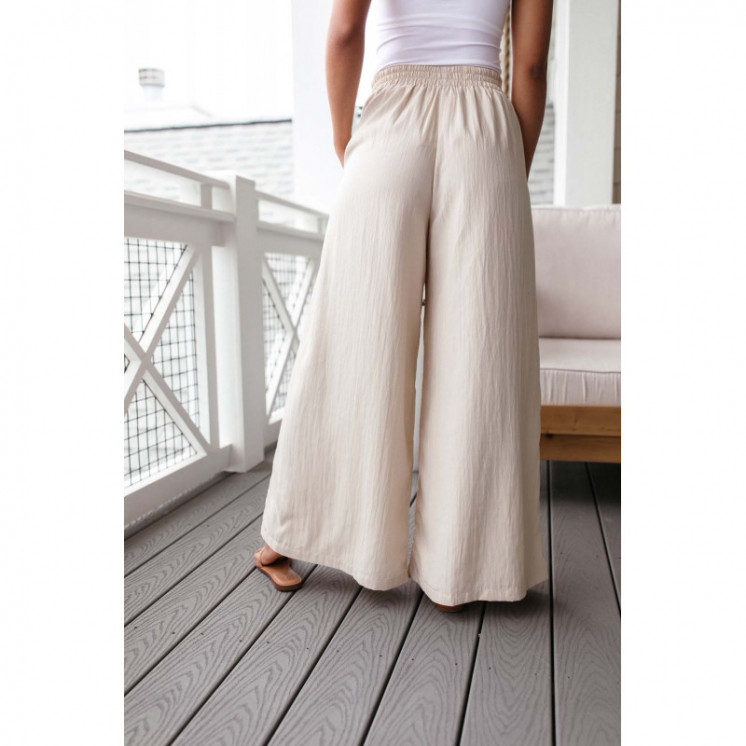 Wide Leg Linen Trousers