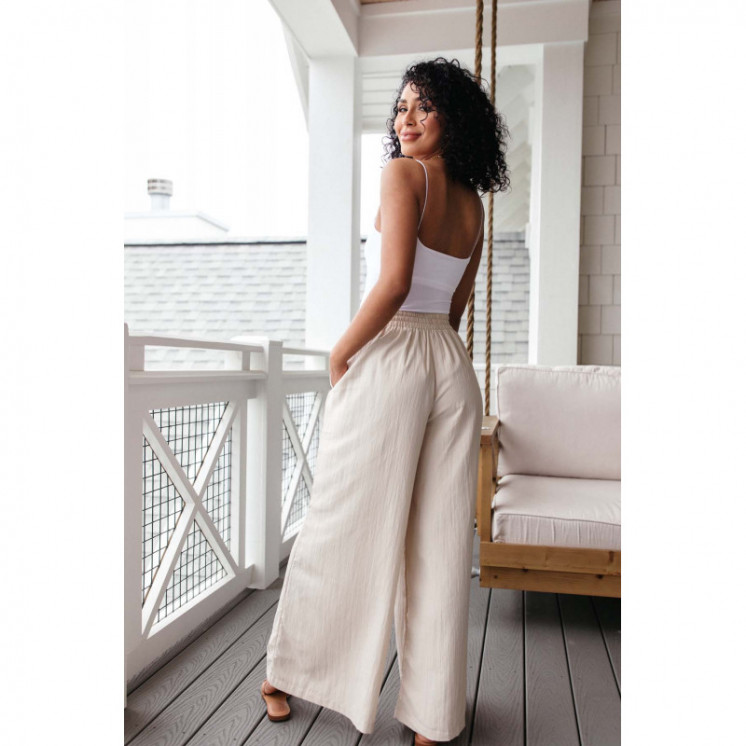 Wide Leg Linen Trousers