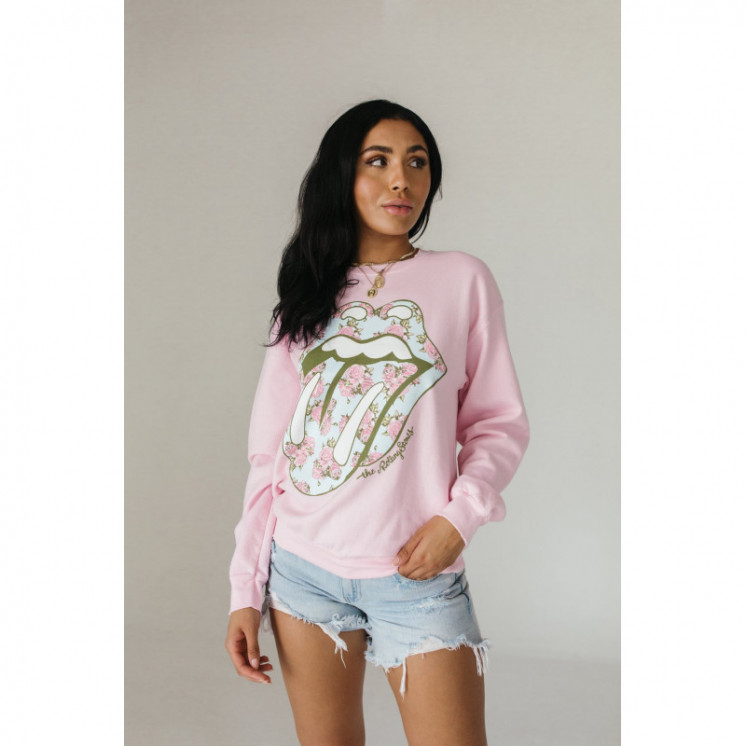 Floral Rolling Stones Sweatshirt