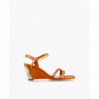 Orange Strappy Wedges