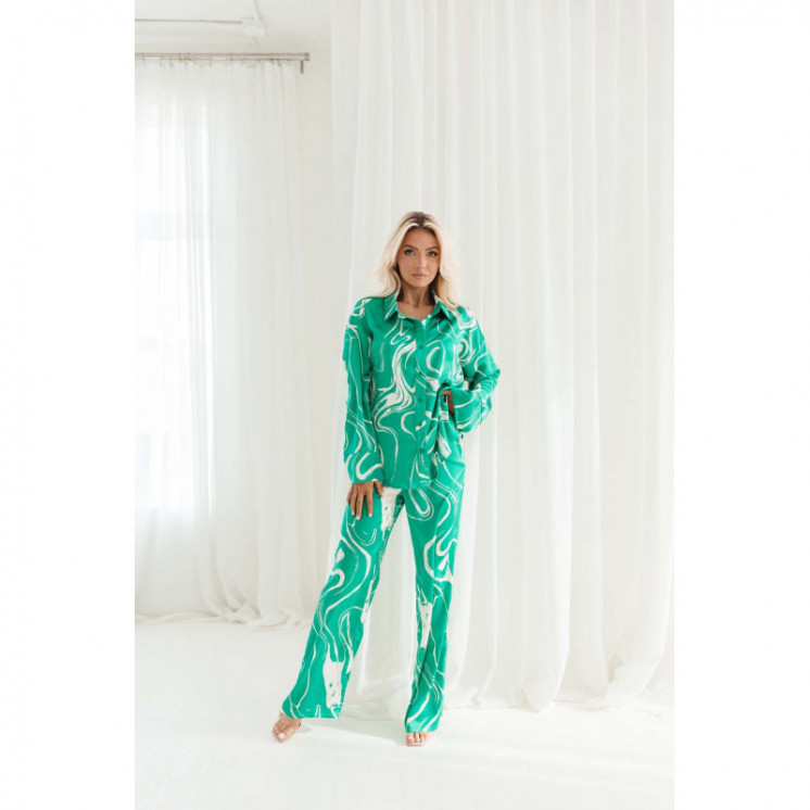 Green Satin Set