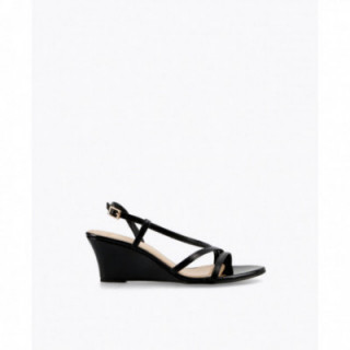 Black Wedge Sandals